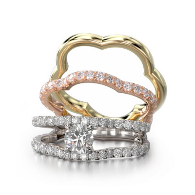Diamond Engagement Ring Set (for stacking)